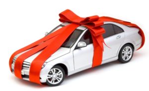 Image of a car with a bow on it