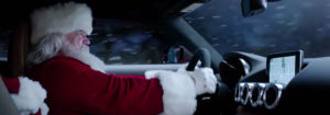 Santa Claus Driving Mercedes