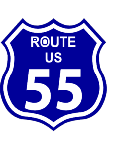 route 55 sign