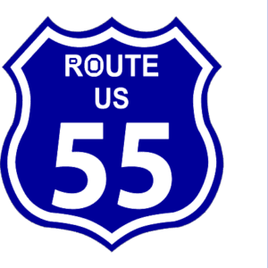 route 55 sign